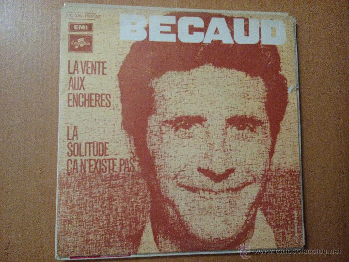 Discos de vinilo: GILBERT BECAUD LA VENTE AUX ENCHERES SINGLE - Foto 1
