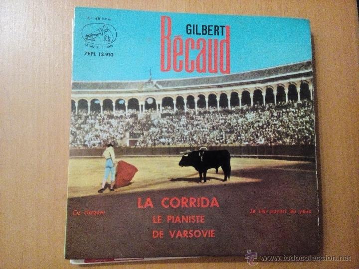 Discos de vinilo: GILBERT BECAUD LA CORRIDA EP SPAIN - Foto 1