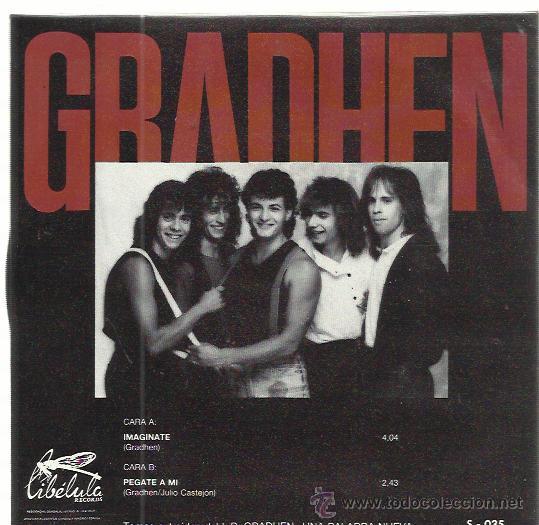 Discos de vinilo: GRADHEN Sg LIBELULA 1990 imaginate/ pegate a mi - Foto 2