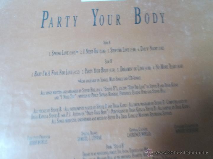Discos de vinilo: STEVIE B. PARTY YOUR BODY. - Foto 2