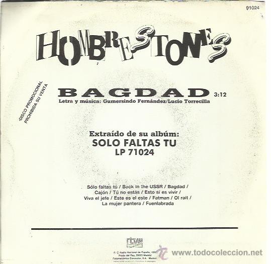 Discos de vinilo: HOMBRESTONES Sg RTVE 1992 bagdad - Foto 2