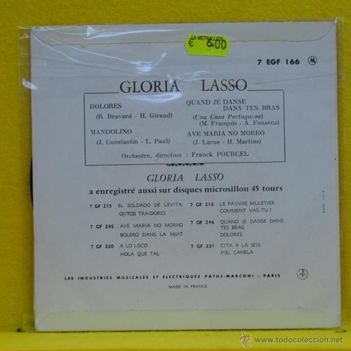 Discos de vinilo: GLORIA LASSO - DOLORES + 3 - EP - Foto 2
