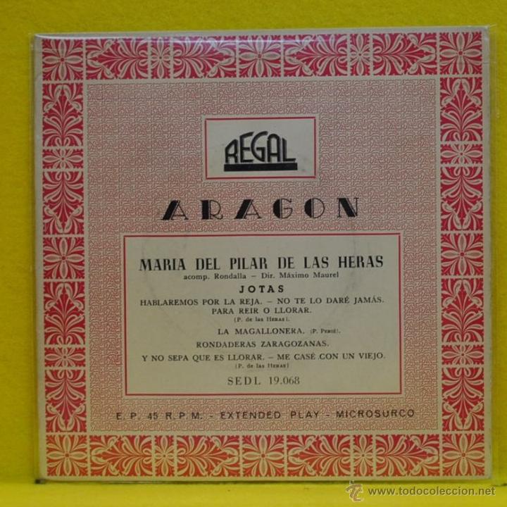 Discos de vinilo: MARIA DEL PILAR DE LAS HERAS - ARAGON - EP - Foto 1