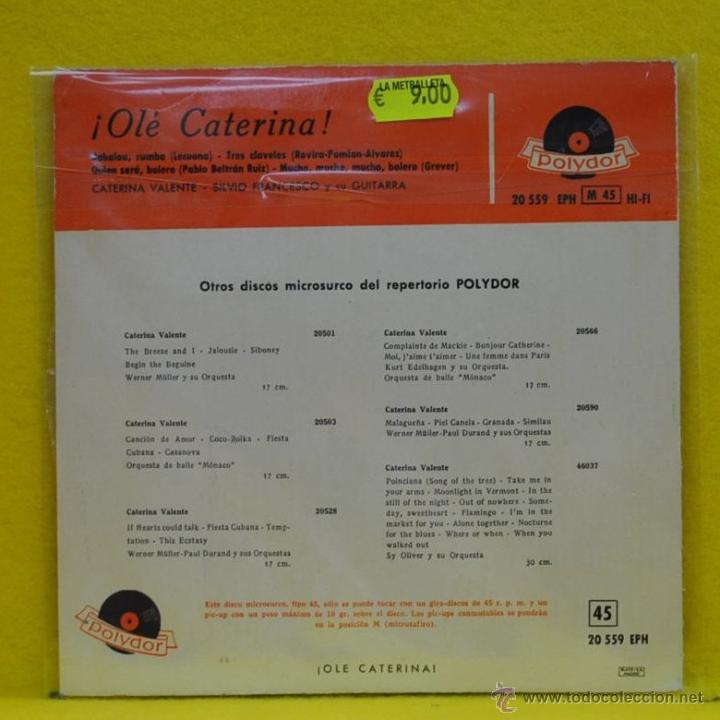 Discos de vinilo: OLE CATERINA - BABALOY + 3 - EP - Foto 2