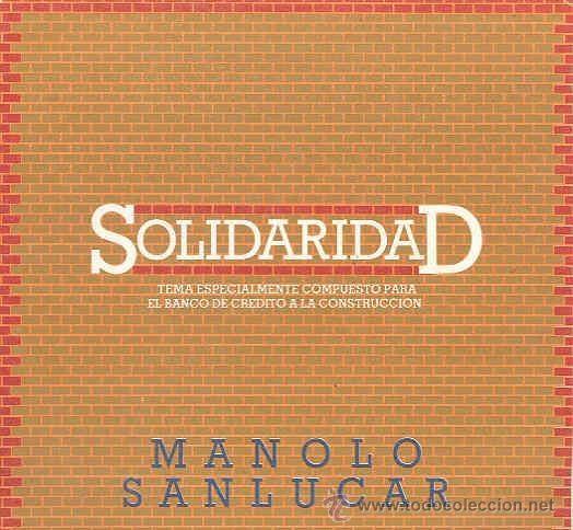 Discos de vinilo: Solidaridad, de Manolo Sanl&uacute;car. Single 1980. - Foto 1