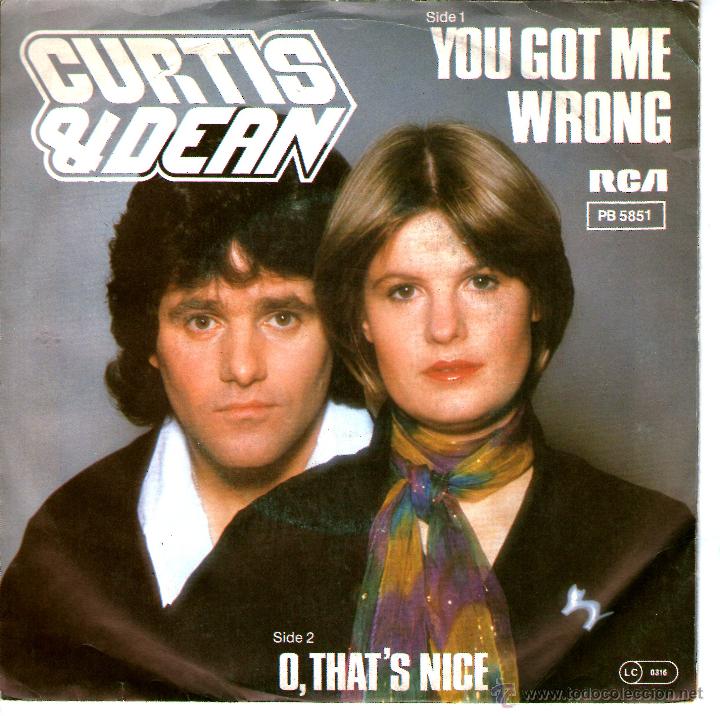 Discos de vinilo: CURTIS & DEAN - YOU GOT ME WRONG - Foto 2