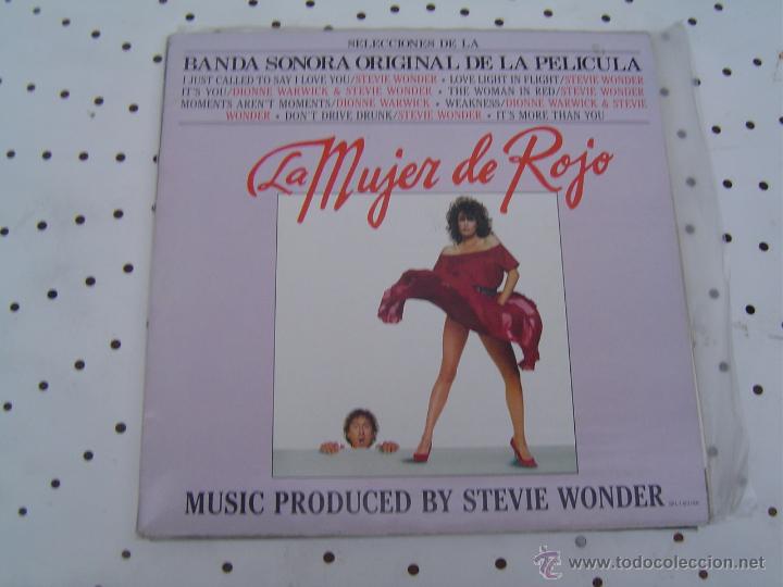 Discos de vinilo: BSO - LA MUJER DE ROJO- STEVIE WONDER - Foto 1