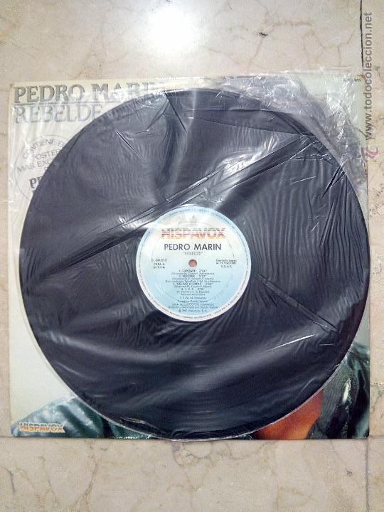 Discos de vinilo: LP PEDRO MAR&Iacute;N - REBELDE - HISPAVOX 1981 - SIN P&Oacute;STER. - Foto 3