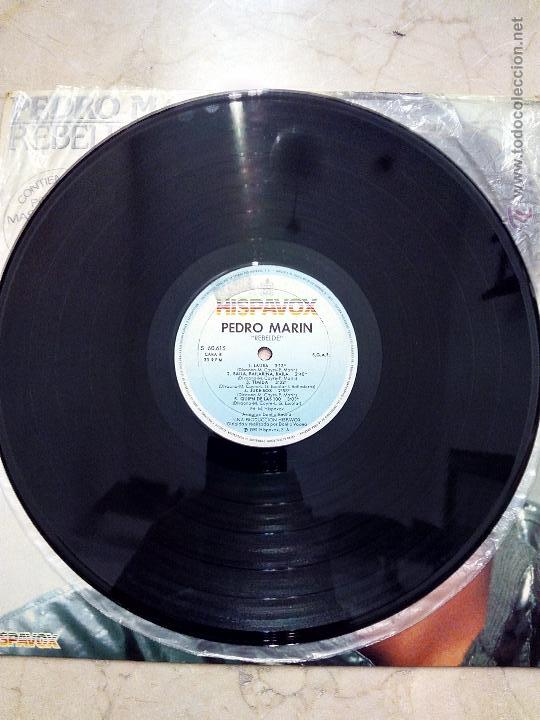 Discos de vinilo: LP PEDRO MAR&Iacute;N - REBELDE - HISPAVOX 1981 - SIN P&Oacute;STER. - Foto 5