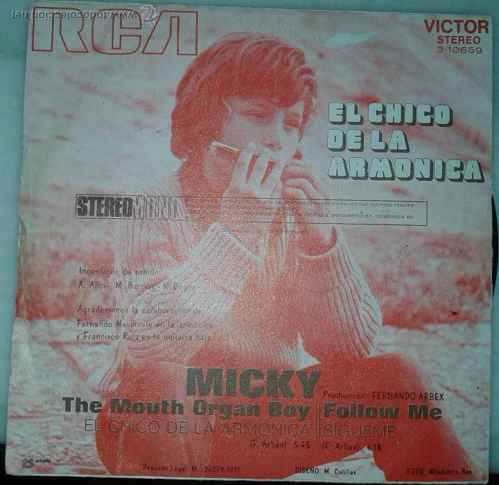 Discos de vinilo: Micky  El chico de la arm&oacute;nica. - Foto 1