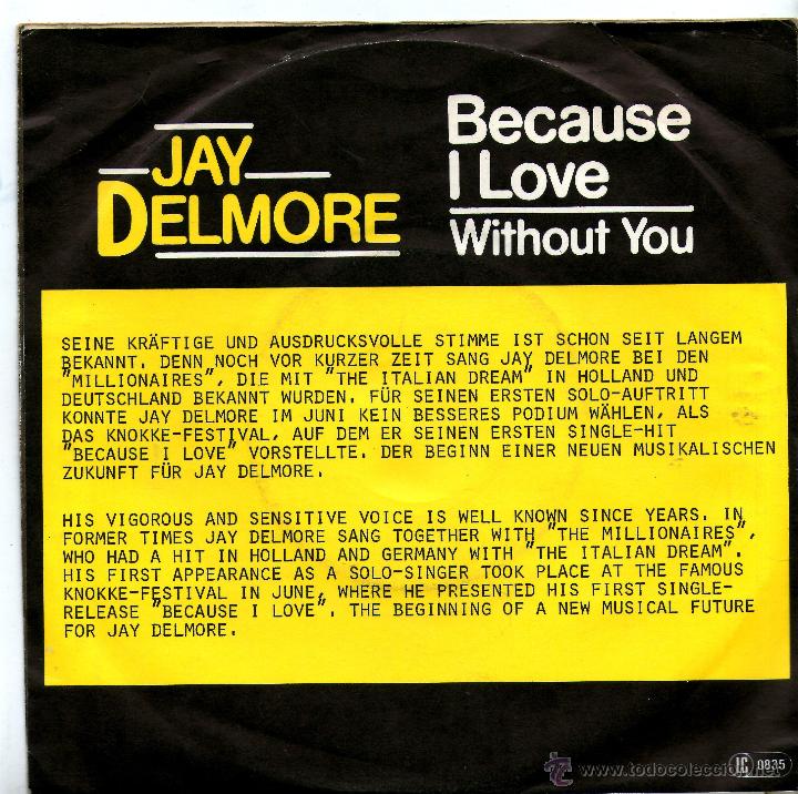 Discos de vinilo: JAY DELMORE - BECAUSE I LOVE - Foto 2