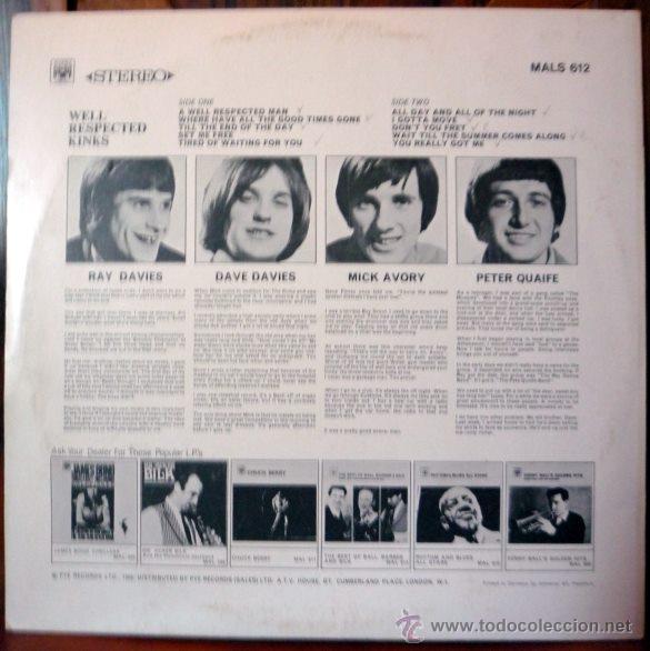 Discos de vinilo: THE KINKS. WELL RESPECTED KINKS. ORIGINAL EDICION GERMANY 1966. - Foto 2