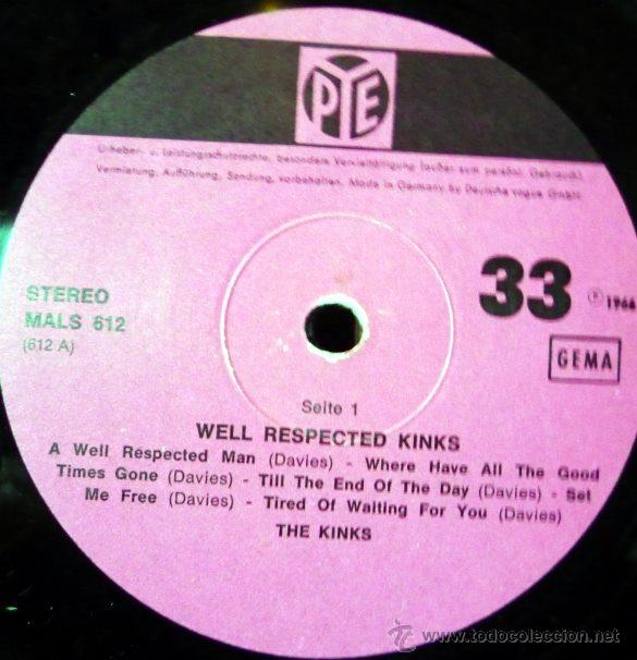 Discos de vinilo: THE KINKS. WELL RESPECTED KINKS. ORIGINAL EDICION GERMANY 1966. - Foto 3