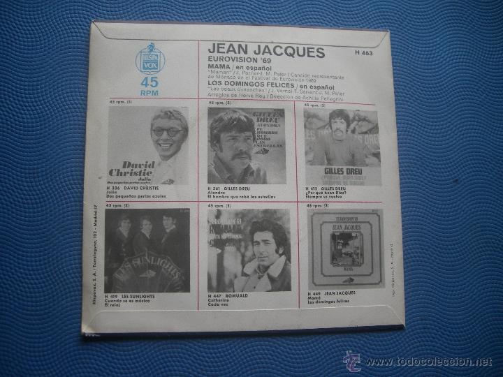 Discos de vinilo: JEAN JACQUES MAMA SINGLE SPAIN 1969   PDELUXE - Foto 2