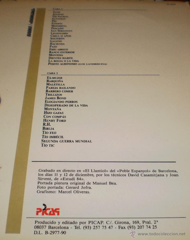 Discos de vinilo: eugenio lp eugeniadas.1990.en perfecto estado - Foto 2