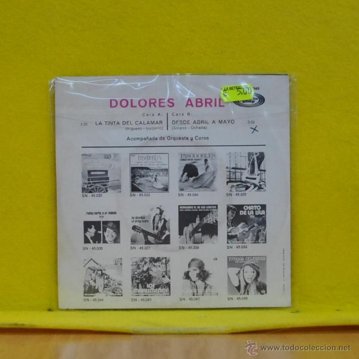 Discos de vinilo: DOLORES ABRIL - LA TINTA DEL CALAMAR - SINGLE - Foto 2