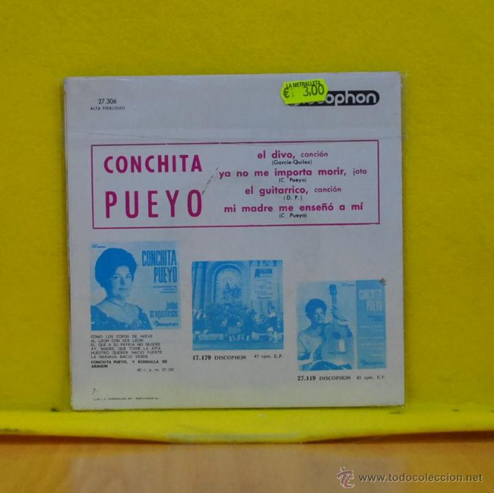 Discos de vinilo: CONCHITA PUEYO - EL DIVO + 3 - EP - Foto 2