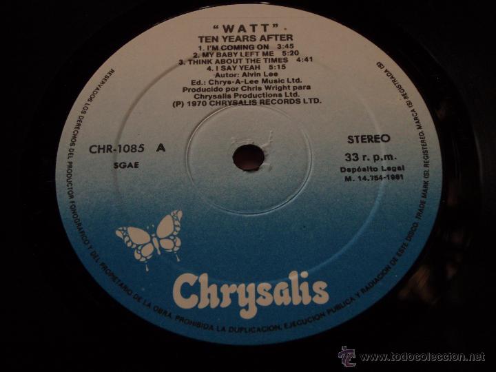 Discos de vinilo: Ten Years After &lrm;&ndash; Watt Spain,1981 Chrysalis* - Foto 4