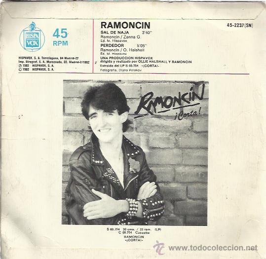 Discos de vinilo: RAMONCIN Sg HISPAVOX 1982 sal de naja/ perdedor - Foto 2