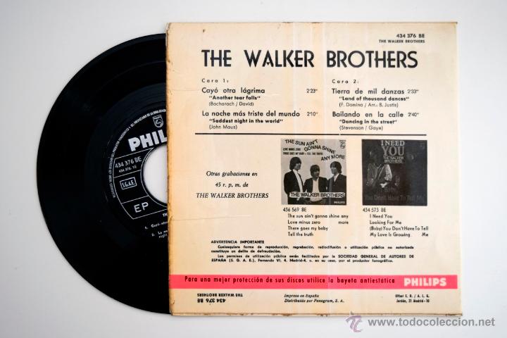 Discos de vinilo: THE WALKER BROTHERS. ANOTHER TEAR FALLS 1966 - Foto 2