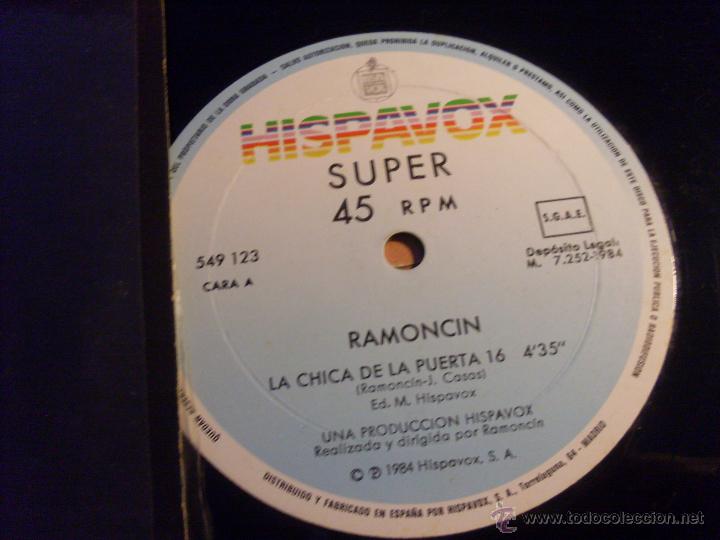 Discos de vinilo: RAMONCIN (LA CHICA DE LA PUERTA 16) MAXI SINGLE (B-50) - Foto 2