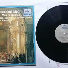 Discos de vinilo: CORO MONJES ABADIA BENEDICTINA SAN MARTIN B.- CANTO GREGORIANO MISA DE NAVIDAD (1960) (REED. 1981)