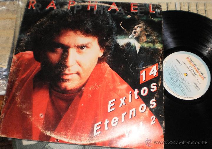 Discos de vinilo: RAPHAEL LP 14 EXITOS ETERNOS VOL.2.COLOMBIA.1987 - Foto 1