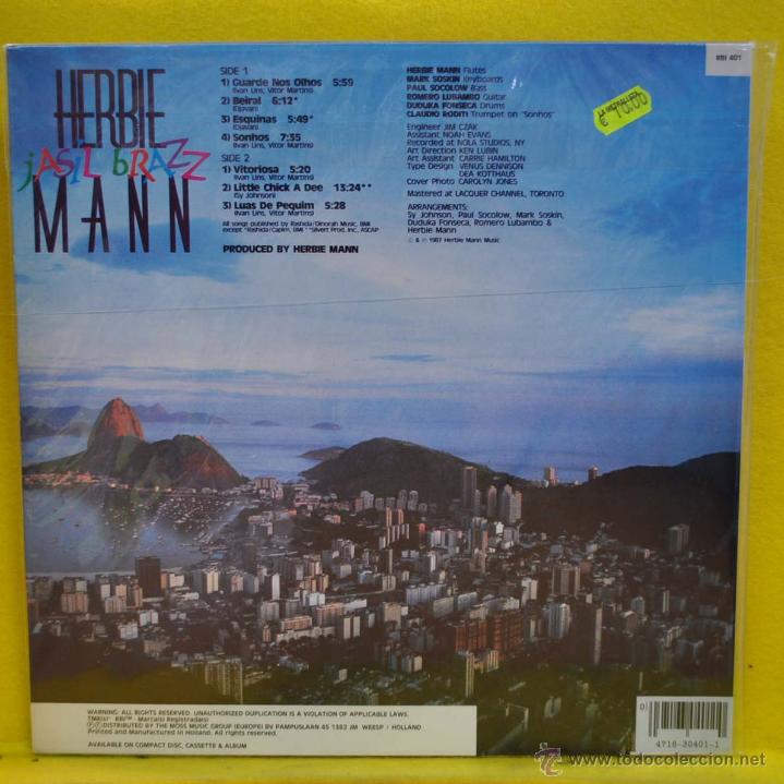 Discos de vinilo: HERBIE MANN - JASIL BRAZZ - LP - Foto 2