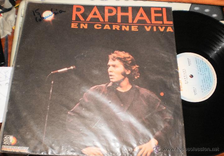 Discos de vinilo: raphael lp en carne viva.colombia.1981 - Foto 1