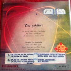 Discos de vinilo: ZILLERTALER TRIO+ MAX EGGER+ HUBERT DEURINGER EP. Lote 50970204
