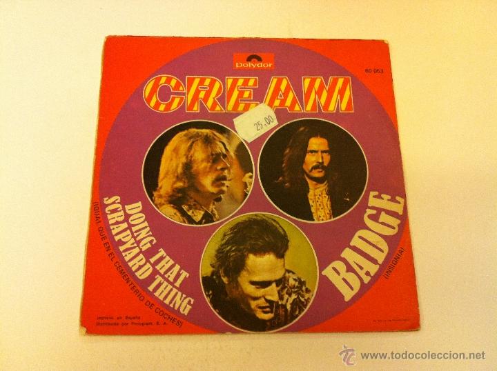 Discos de vinilo: Cream.Badge.SINGLE.ESPA&Ntilde;A 1969.POLYDOR. - Foto 2