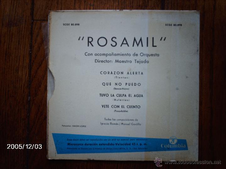 Discos de vinilo: rosamil - corazon alerta + 3 - Foto 2
