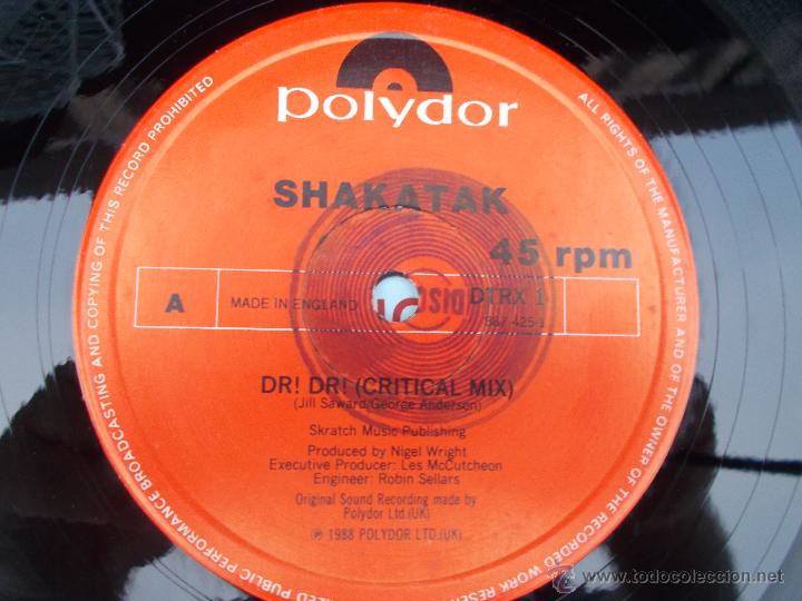 Discos de vinilo: SHAKATAK. DR DR CRITICAL MIX MAXI 12 - Foto 3