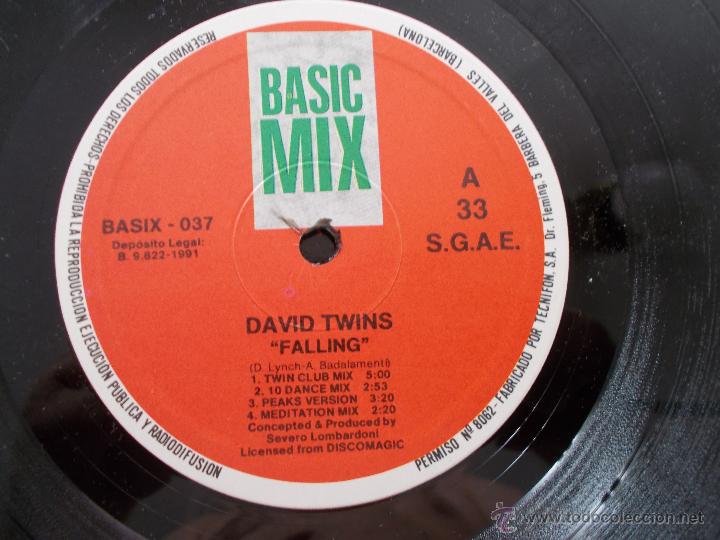 Discos de vinilo: DAVID TWINS. TWIN PEAKS. FALLING - Foto 2