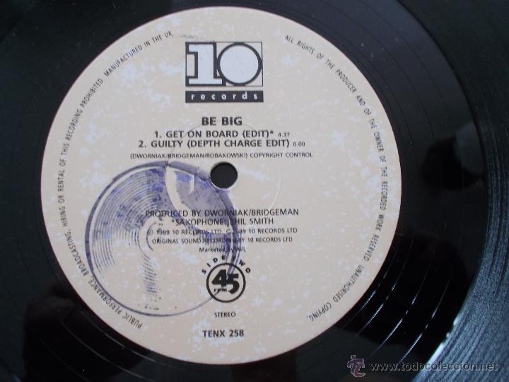Discos de vinilo: BE BIG GUILTY MAXI 12 - Foto 2