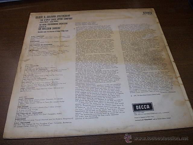 Discos de vinilo: Gilbert Sullivan Spectacular, Decca PFS 4097, 1.963 - Foto 2