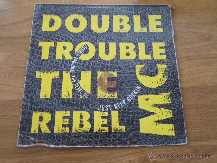 Discos de vinilo: DOUBLE TROUBLE THE REBEL MAXI 12 - Foto 1