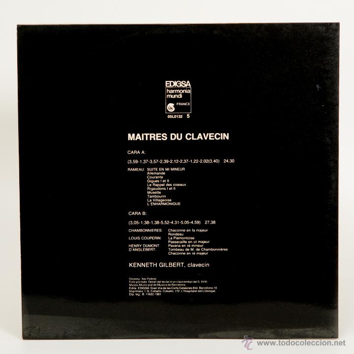 Discos de vinilo: MAITRES DU CLAVECIN - KENNETH GILBERT - Foto 2