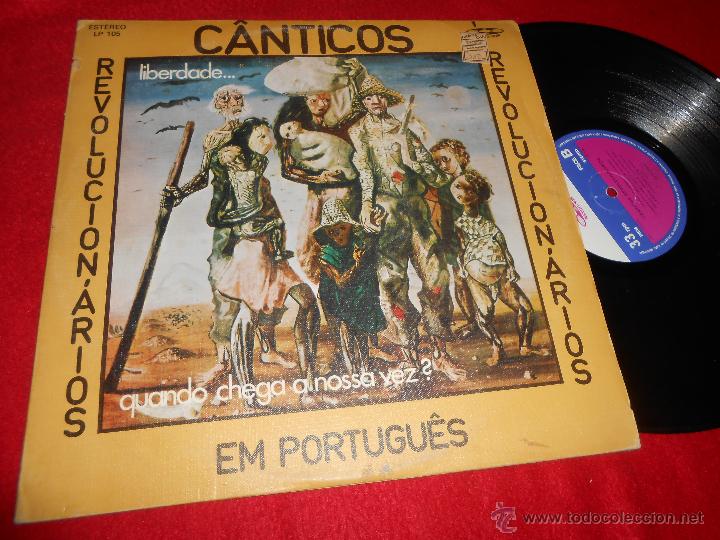 Disques de vinyle: CALOUSTE GULBENKIAN Canticos Revolucionarios EM PORTUGUES LP 1975 Metro-Som PORTUGAL