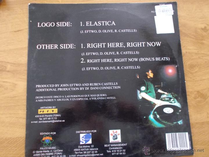 Discos de vinilo: DJ. DANI CONNECTION.ELASTICA MAXI 12. - Foto 4
