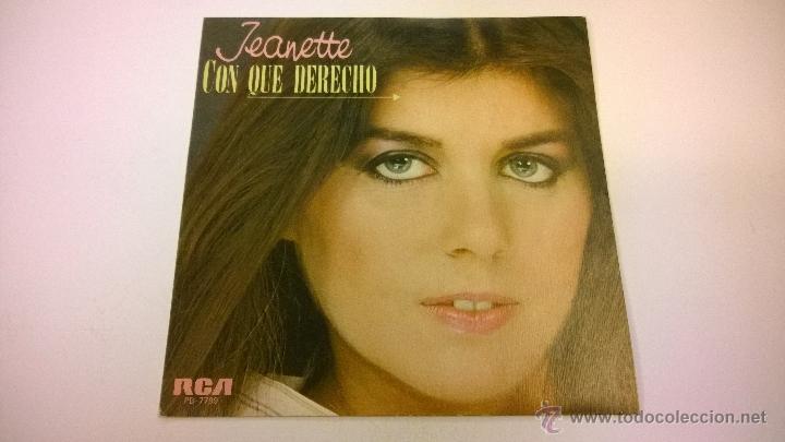 Discos de vinilo: Jeanette.Con que derecho.SINGLE.ESPA&Ntilde;A 1983.RCA. - Foto 1