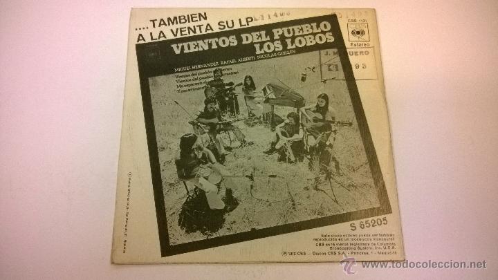 Discos de vinilo: Los Lobos.Coco cacao.SINGLE.ESPA&Ntilde;A 1972.CBS. - Foto 2