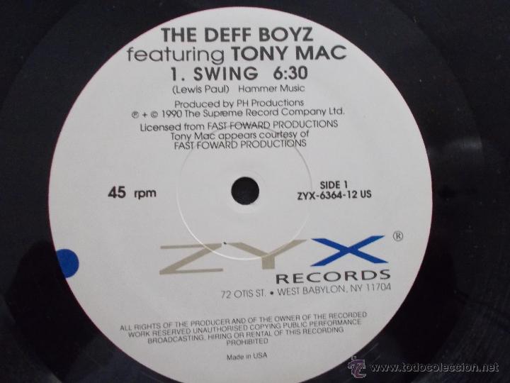 Discos de vinilo: THE DEFF BOYZ. SWING MAXI 12 - Foto 2