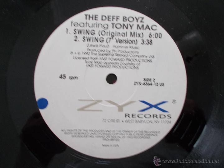Discos de vinilo: THE DEFF BOYZ. SWING MAXI 12 - Foto 3