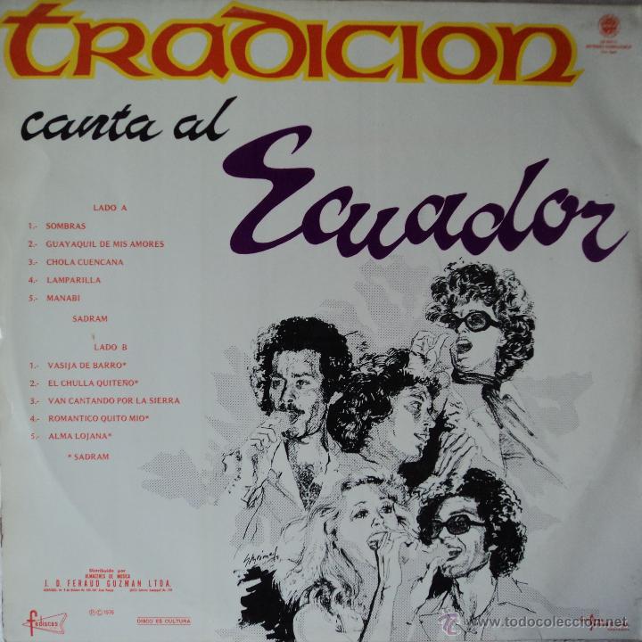 Discos de vinilo: Tradici&oacute;n - Canta al Ecuador - Edici&oacute;n de 1976 de Ecuador - Foto 2