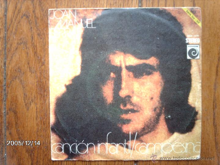 Discos de vinilo: joan manuel serrat  -  cancion infantil  +  campesina - Foto 1