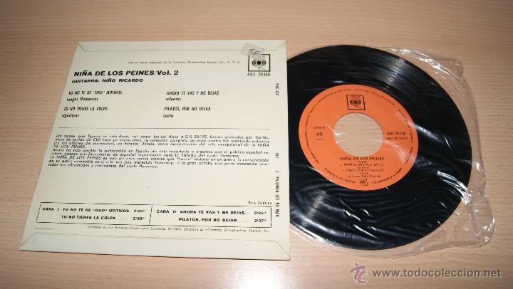 Discos de vinilo: LA NI&Ntilde;A DE LOS PEINES - VOL. N&ordm; 2 CBS - Foto 2