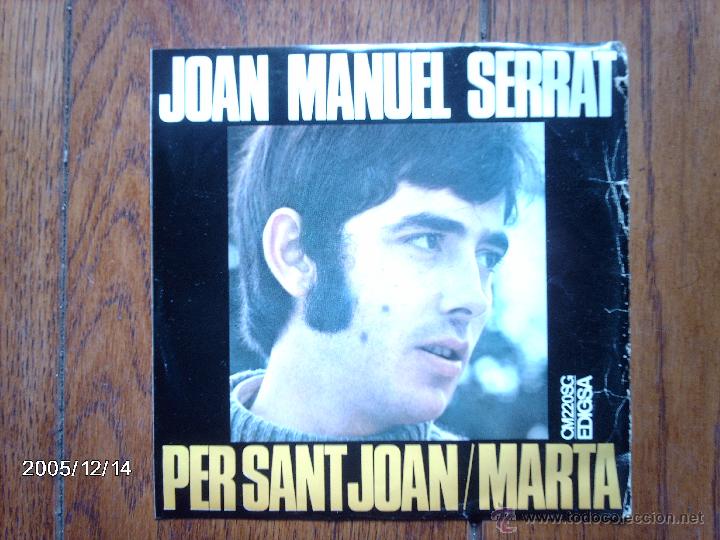 Discos de vinilo: joan manuel serrat  -  per sant joan  +  marta - Foto 1