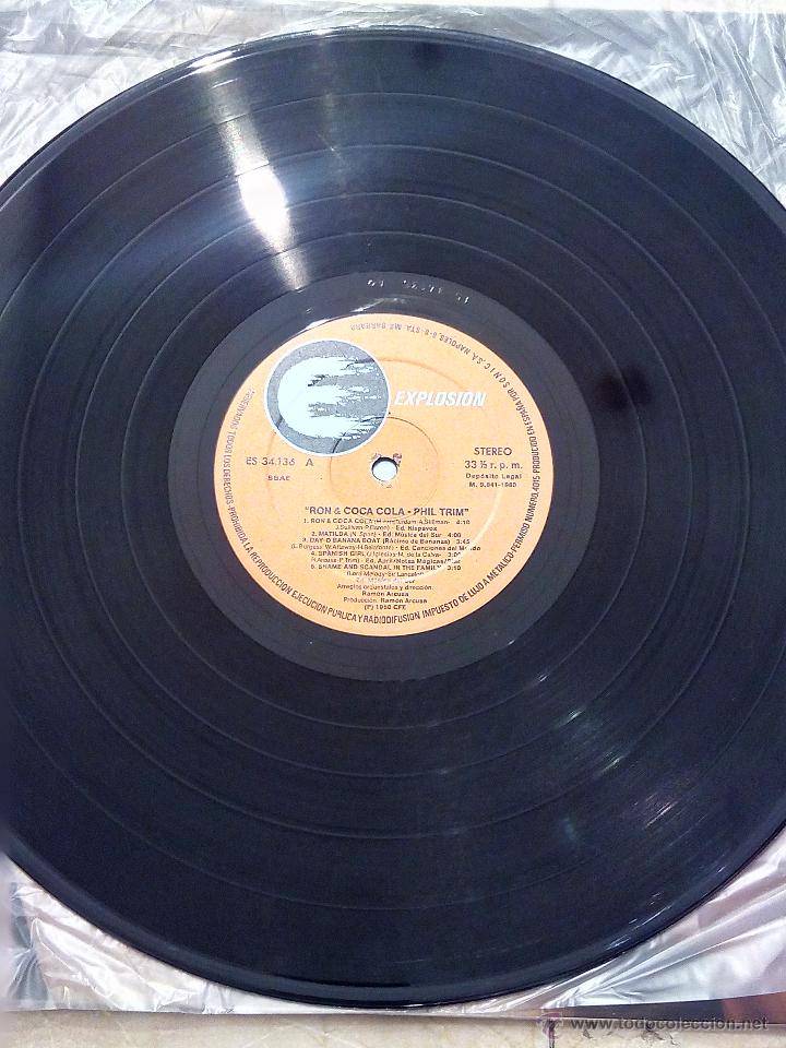 Discos de vinilo: LP PHIL TRIM - RON & COCA COLA - EXPLOSI&Oacute;N 1980. - Foto 6