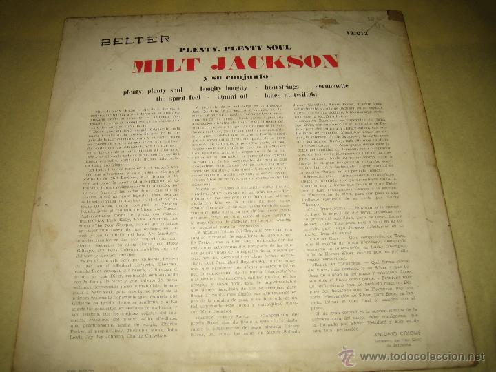 Discos de vinilo: MILT JACKSON - ORIGINAL ESPA&Ntilde;OL 1959 - - Foto 2